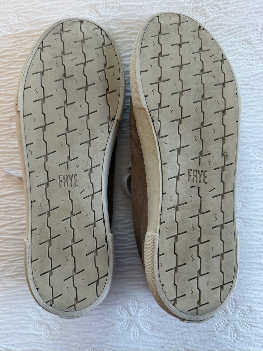 FRYE Sneakers tan brown leather size 9 - Picture 5 of 7